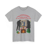 The Stockings Were Hung By The Chimney With Care - Men's T-Shirt