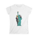 Trump Biden Statue Of Liberty - Menage A Trois - Women's T-Shirt