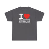 I Heart Transitive Pictograph Verbalizations - Men's T-Shirt