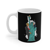 Trump Biden Statue Of Liberty - Menage A Trois - Mug