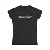 Imagine My Hair Blowing Gently In The Breeze. - Ladies Tee