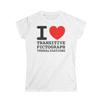 I Heart Transitive Pictograph Verbalizations - Women’s T-Shirt