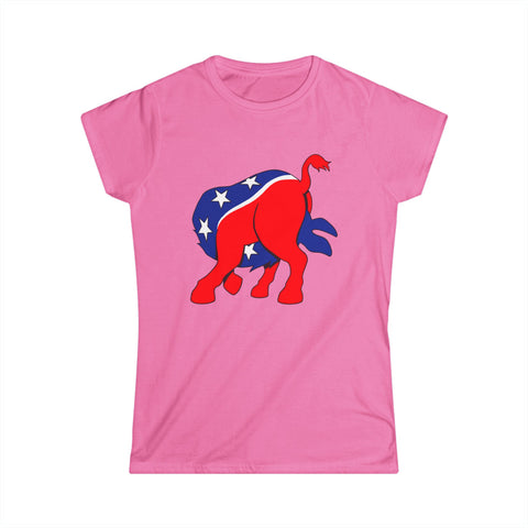 Democratic Donkey (Head Up Its Ass) - Women's T-Shirt