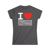 I Heart Transitive Pictograph Verbalizations - Women’s T-Shirt