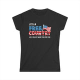 It's A Free Country - Hey You Get What You Pay For - Women's T-Shirt