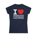 I Heart Transitive Pictograph Verbalizations - Women’s T-Shirt