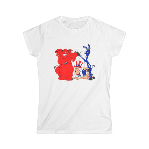 The Truth About Politics (Uncle Sam Tag-team) - Women's T-Shirt